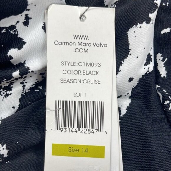 Carmen Marc Valvo Splash Printed O-Ring Swimsuit - Picture 8 of 10